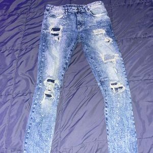 ripped denim jeans